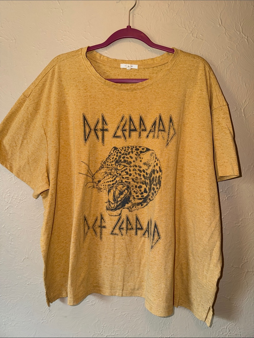 Maurice’s 2x Def Leppard Graphic Tee in Mustard Yellow